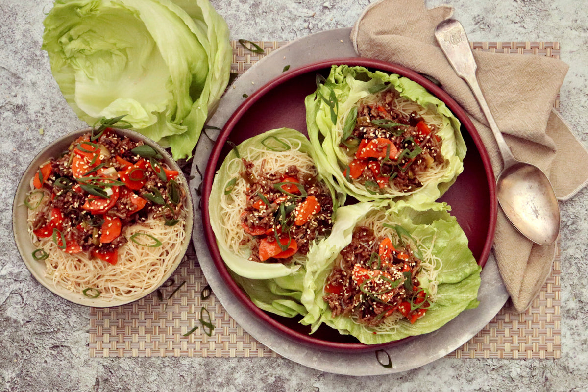 Asian Pork and Beef Lettuce Cups | Harris Farm Online