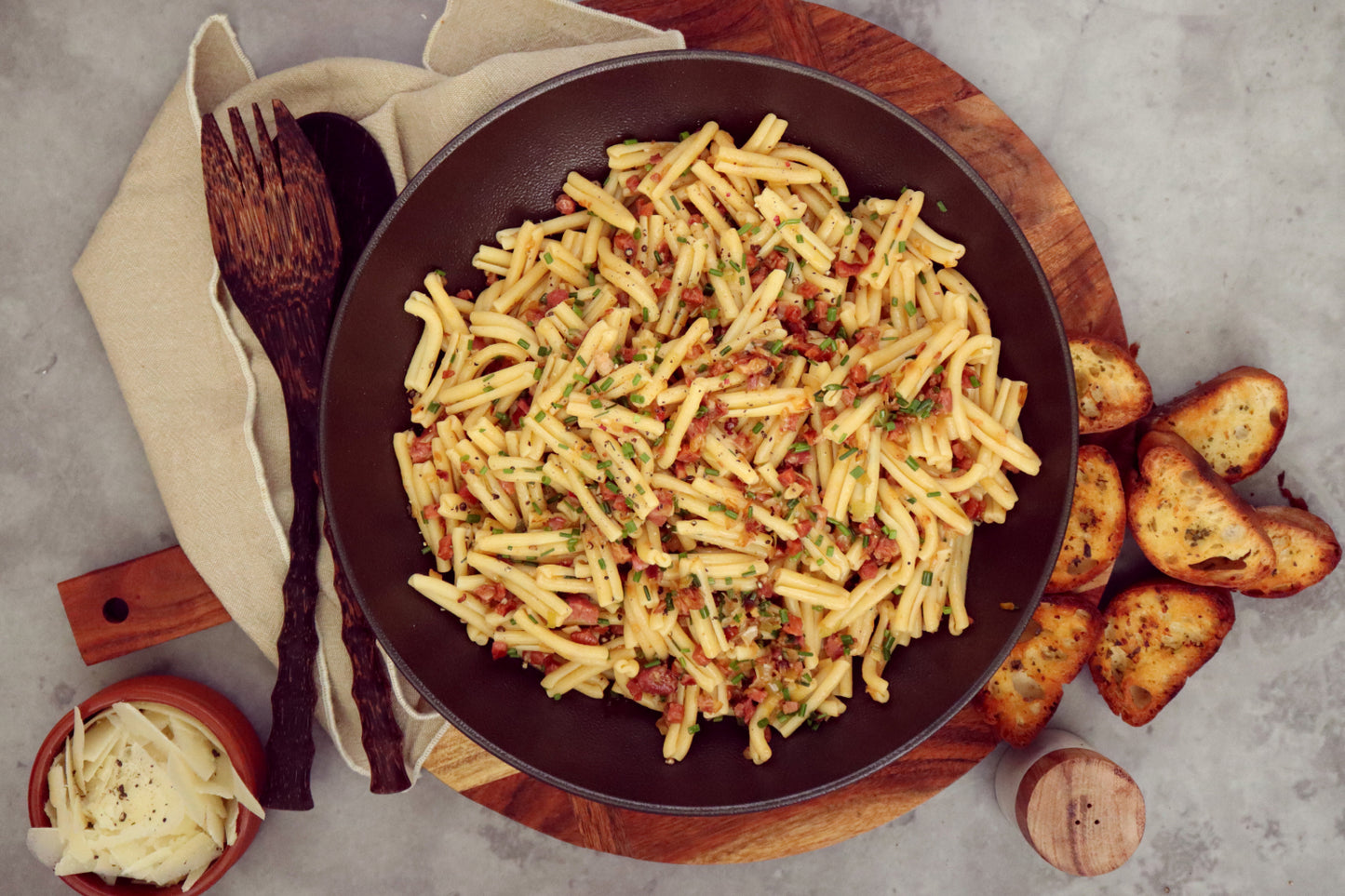 Casarecce Pasta - with Leek and Pancetta