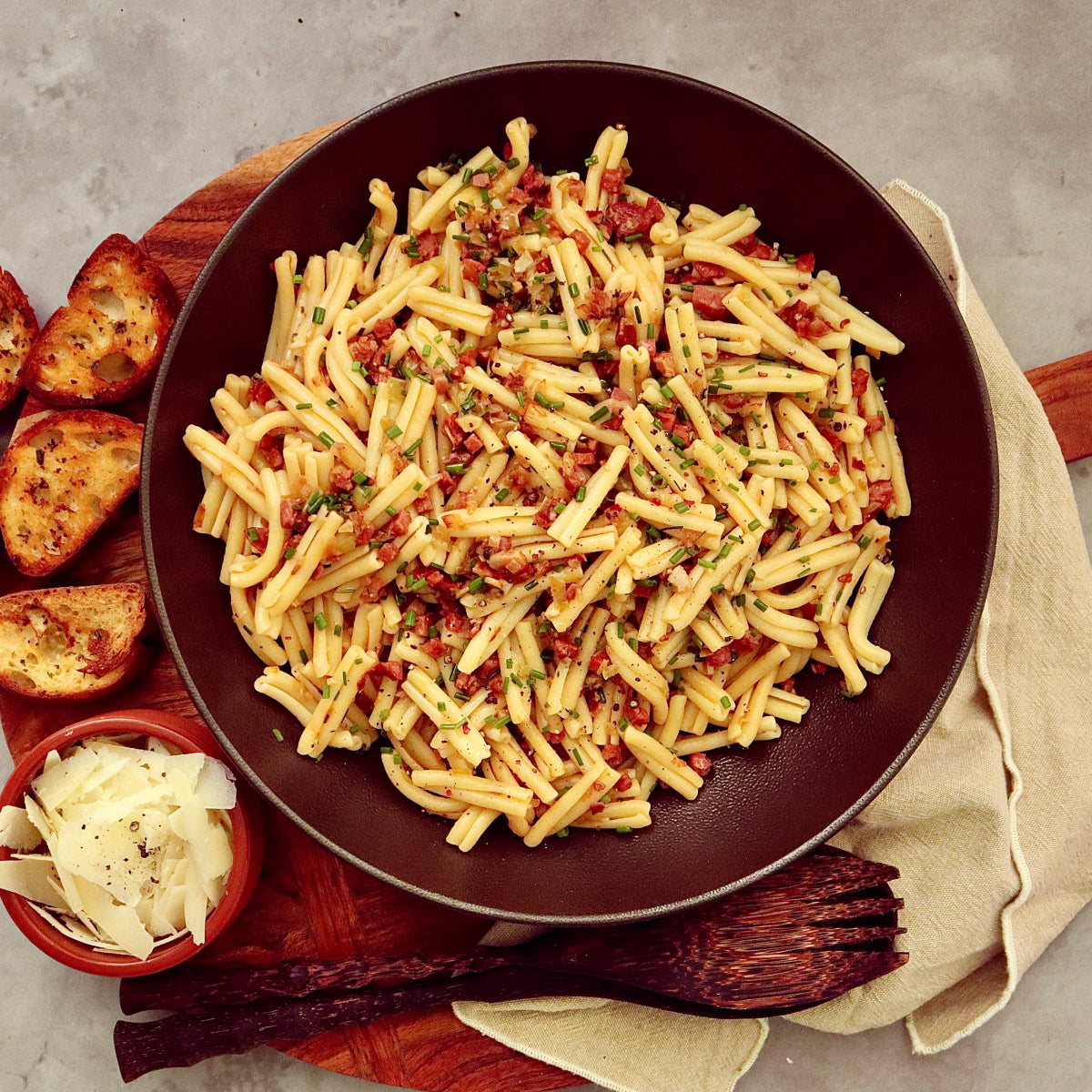 Casarecce Pasta - with Leek and Pancetta