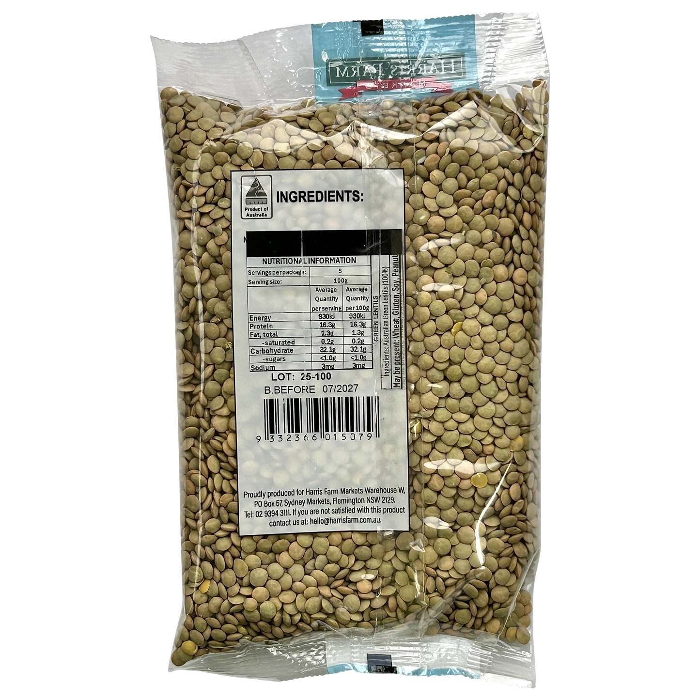 Harris Farm Australian Green Lentils 500g