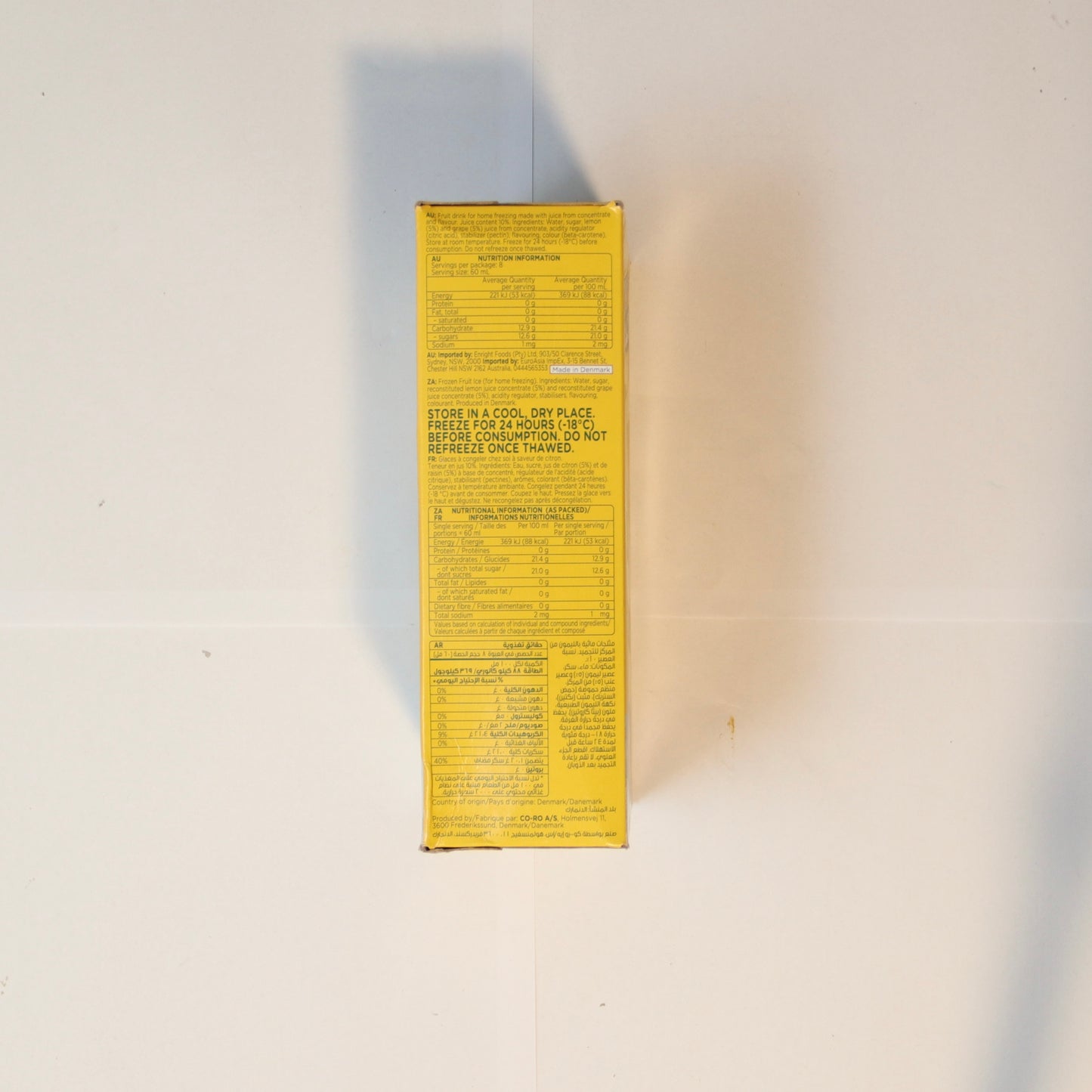Sun Lolly Lemon Iced Lollies x8 480ml