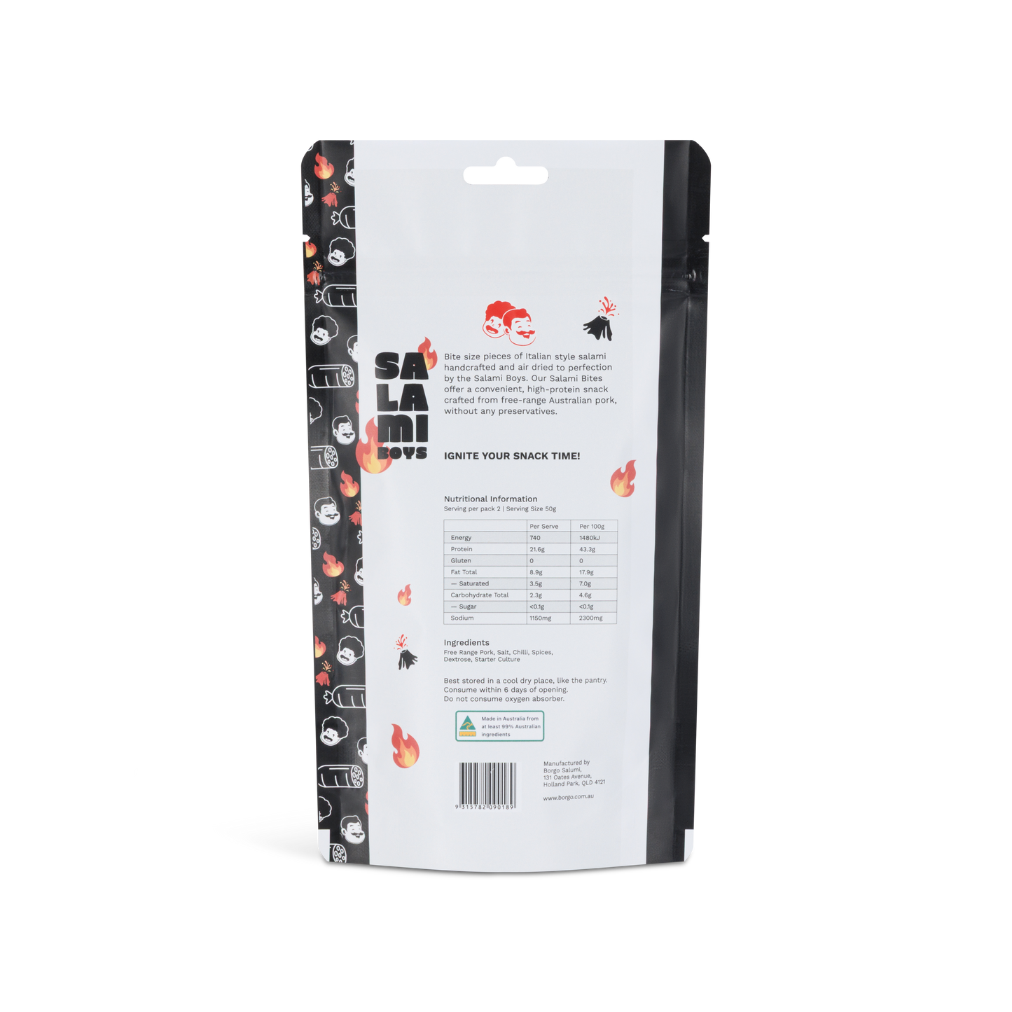 Salami Boys Inferno Hot Salami Bites 100g