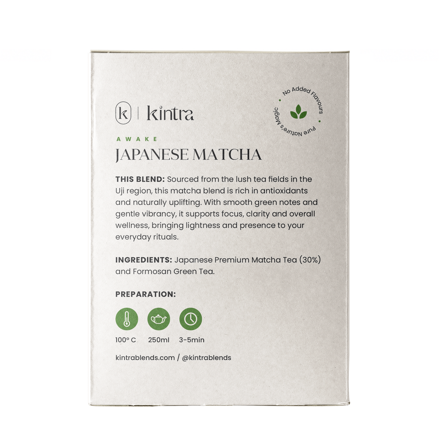 Kintra Foods Matcha Green Tea Blend x25 50g
