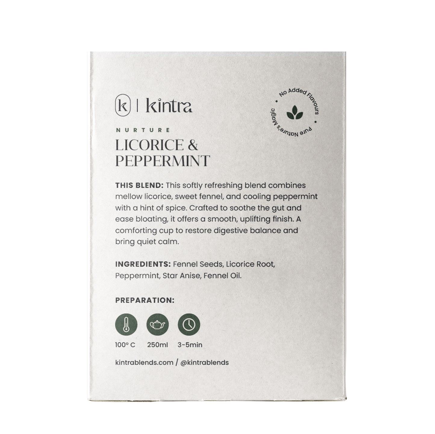 Kintra Foods Licorice and Pepperment Teabags x25 50g