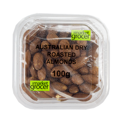 The Market Grocer Almonds Dry Roasted 100g