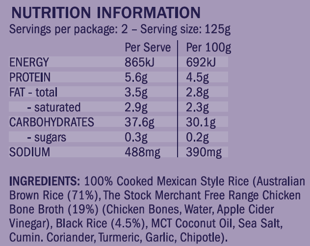 The Stock Merchant Bone Broth Rice Mexican 250g
