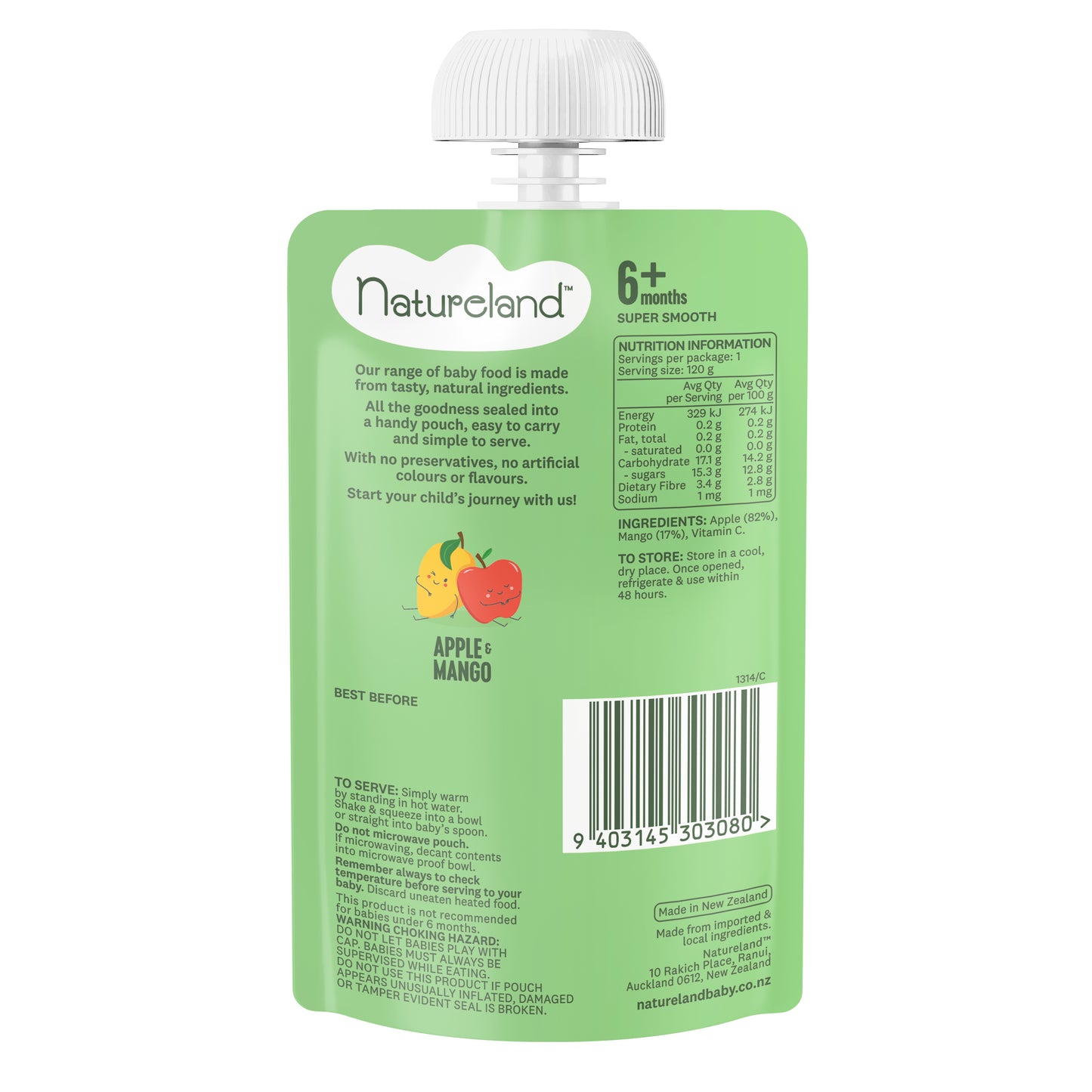 Natureland Apple and Mango 120g