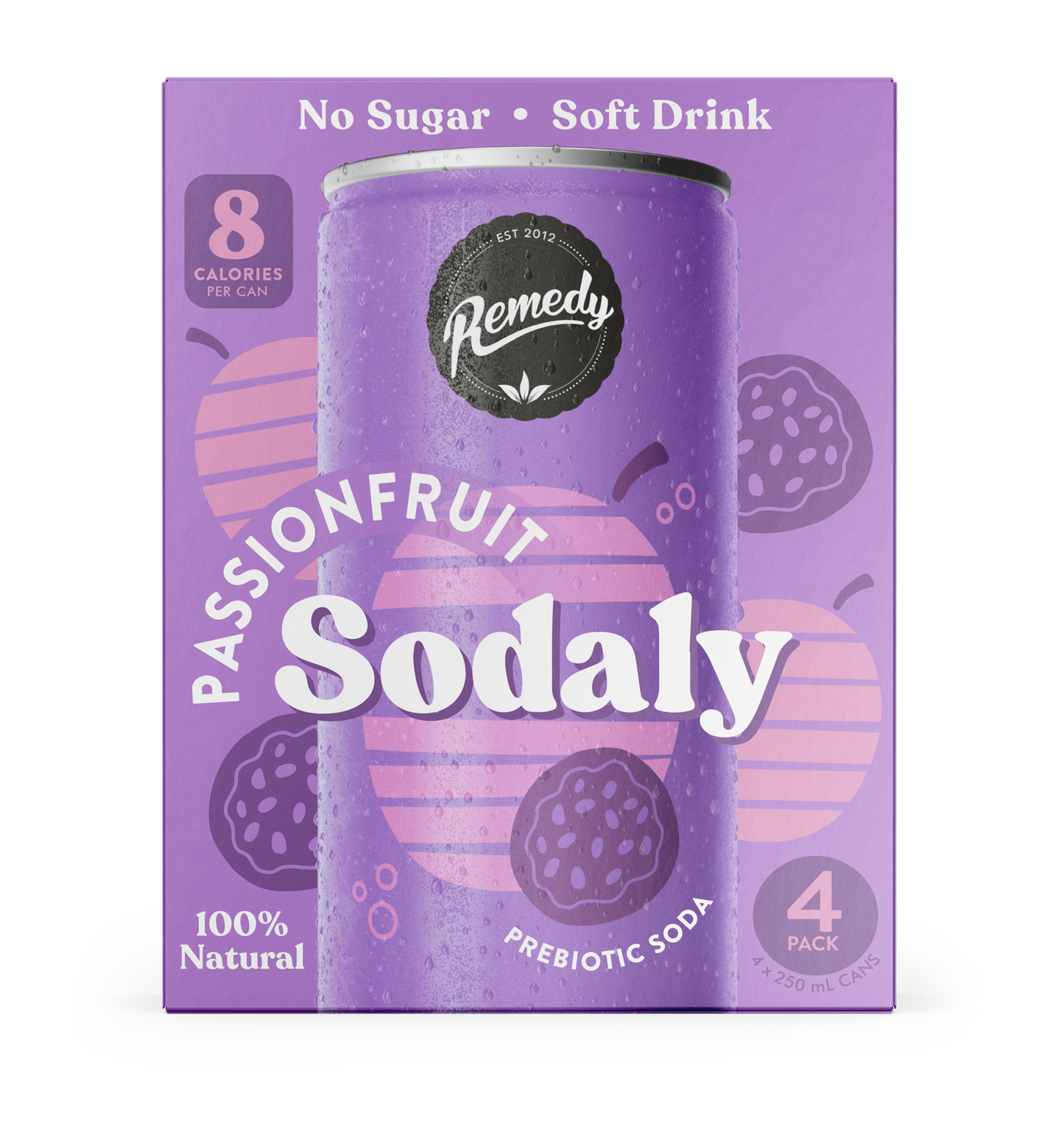 Remedy Sodaly Passionfruit 4x250mL