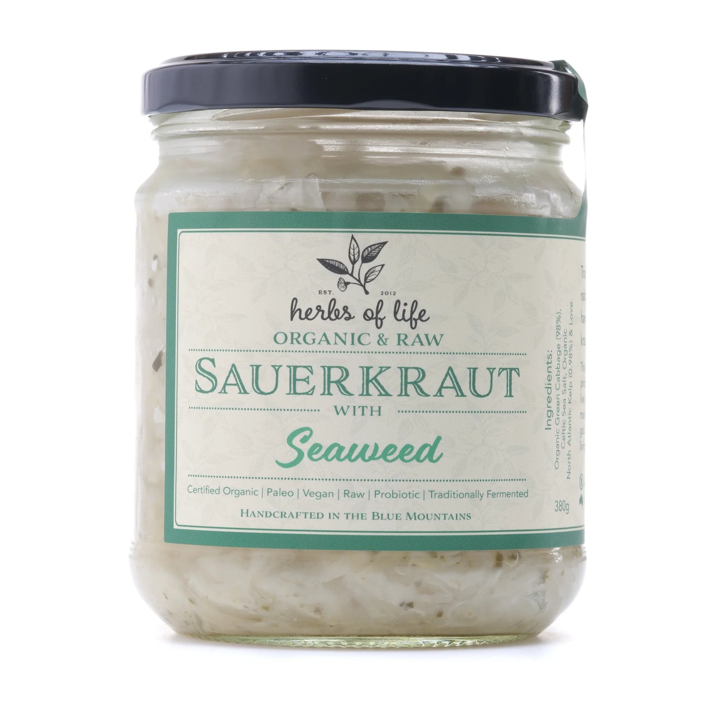 Herbs of Life Organic Sauerkraut & Seaweed 380g