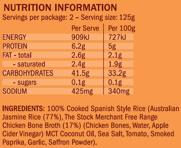 The Stock Merchant Bone Broth Rice Spanish 250g