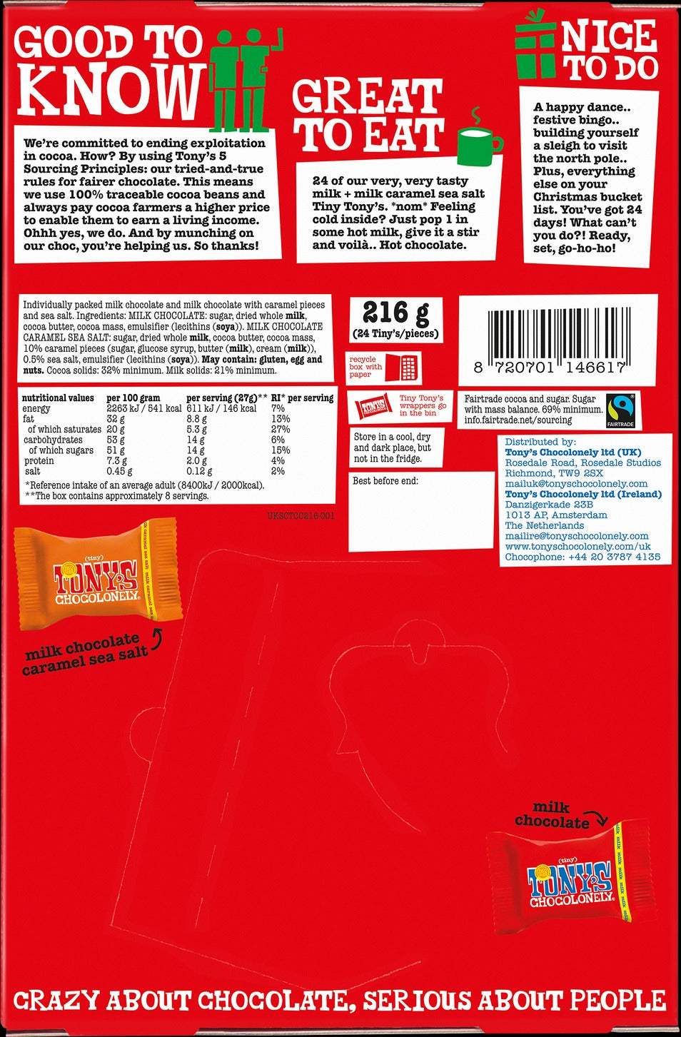 Tony's Chocolonely Countdown Calendar 216g