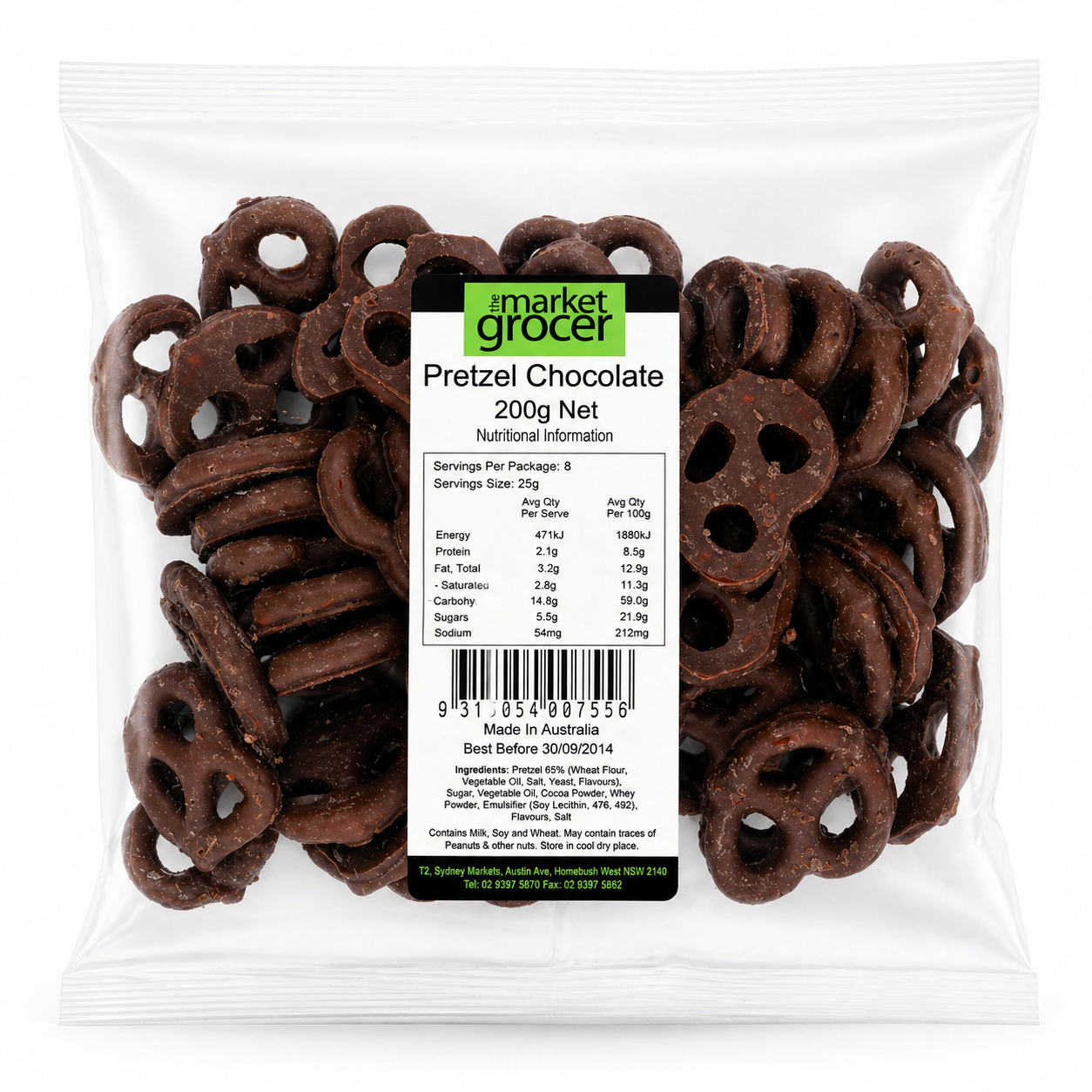 The Market Grocer Pretzels Milk Chocolate 200g