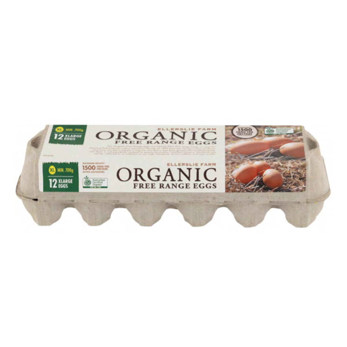 Ellerslie Farm Organic Free Range Eggs x12 700g