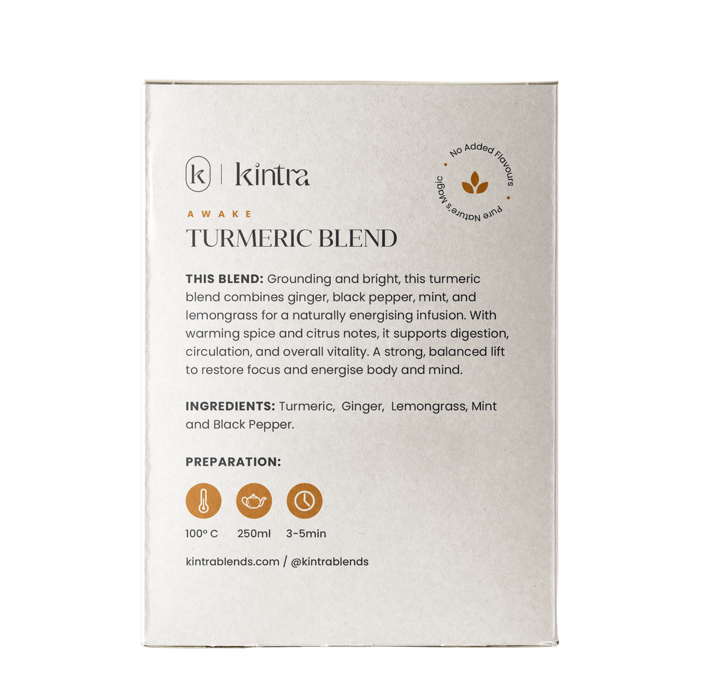 Kintra Foods Turmeric Blend Herbal Teabags x25 50g