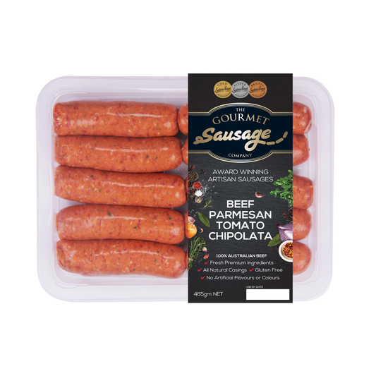 The Gourmet Sausage Beef Parmigiano Chipolatas 465g