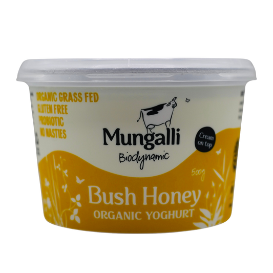 Mungalli Creek Dairy Organic Yogurt Bush Honey 500g