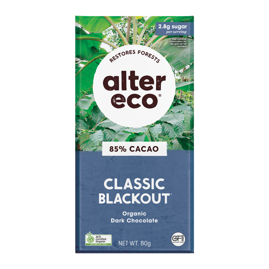 Alter Eco Organic 85% Dark Chocolate Classic Blackout 80g