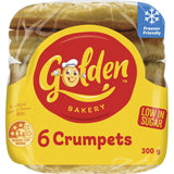 Golden Bakery Plain Crumpets x6 300g