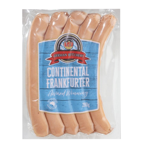 German Butchery Continental Frankfurter x5 280g