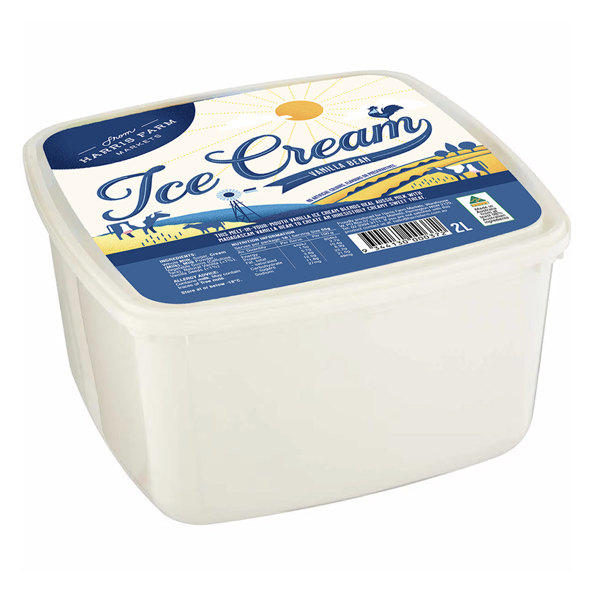 Harris Farm Ice Cream Vanilla 2L