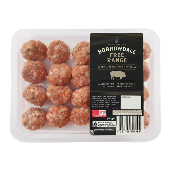 Borrowdale Pork Meatballs 380g