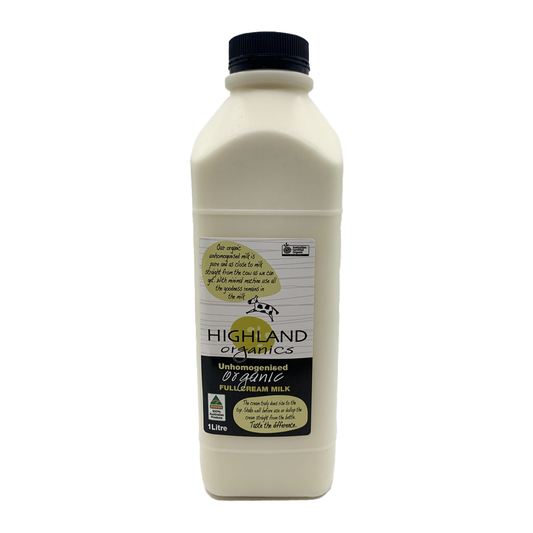 Highland Jersey Full Cream Organic Milk 1L