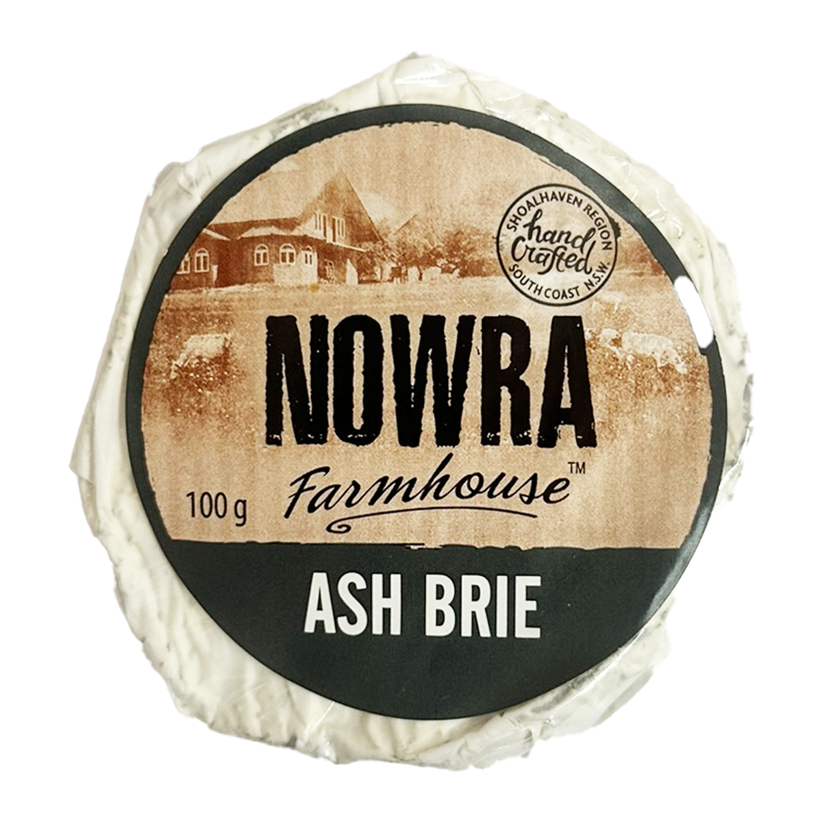 Nowra Farmhouse Ash Brie Cheese 100g