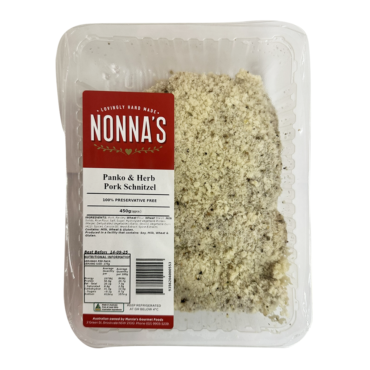 Nonna's Pork Crumbs Schnitzel 450g