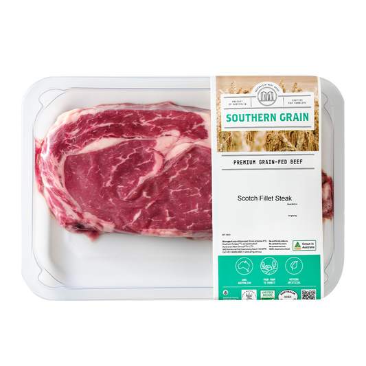 Southern Grain Premium Grain Fed Beef  MB2 Scotch Fillet Steak 280-400g