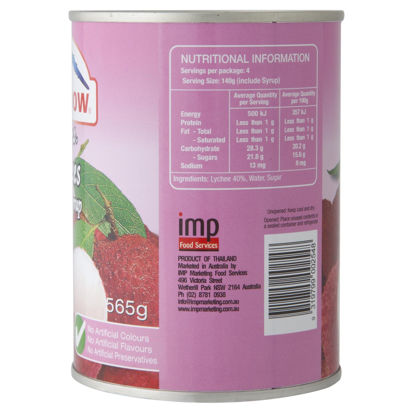 Rainbow Lychees Light Syrup 565g , Grocery-Asian - HFM, Harris Farm Markets
- 2