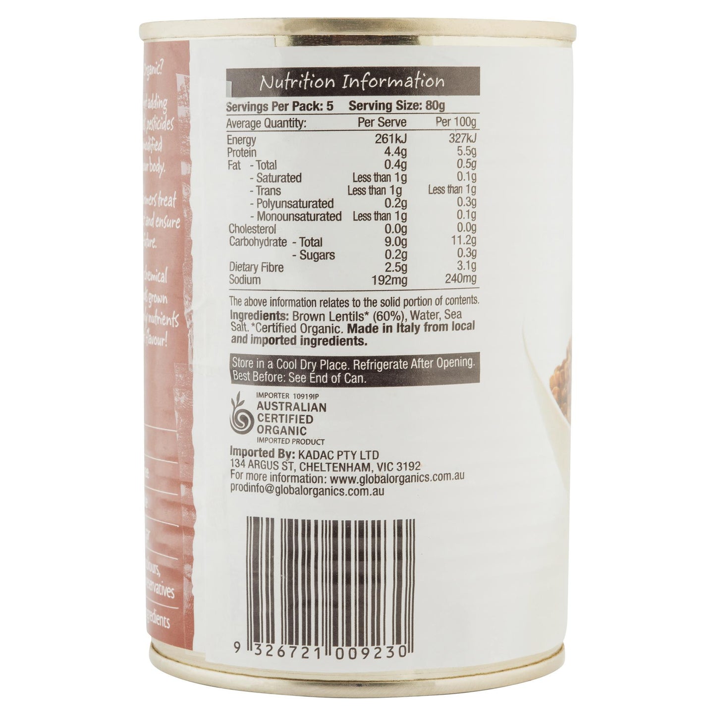 Global Organic Lentils 400g , Grocery-Condiments - HFM, Harris Farm Markets
- 3