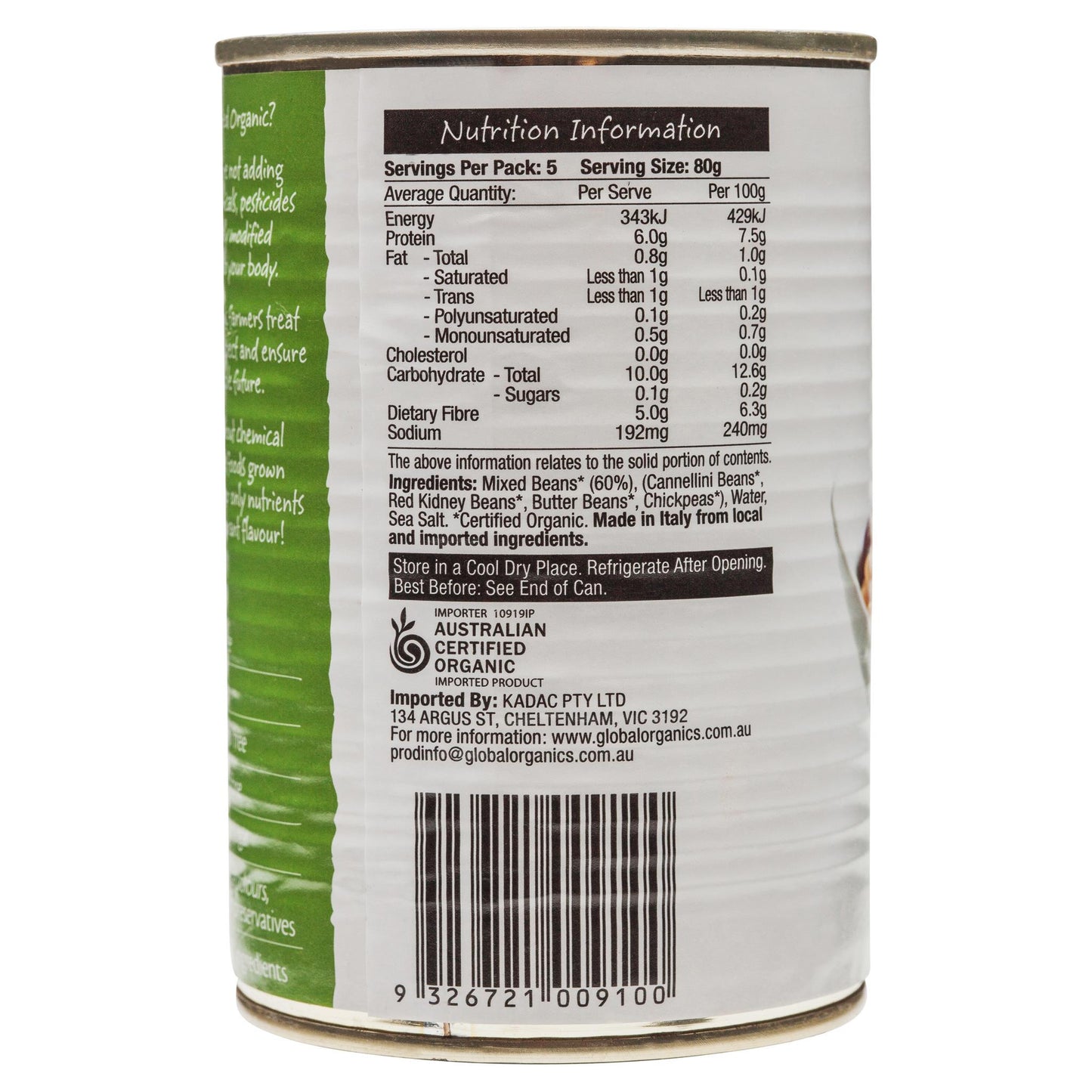 Global Organic Mixed Beans 400g , Grocery-Condiments - HFM, Harris Farm Markets
- 3