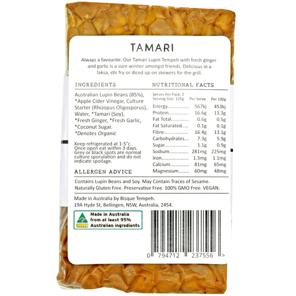 Bisque Tamari Vegan Lupin Tempeh | Harris Farm Online