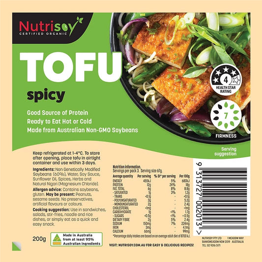 Nutrisoy Spicy Tofu | Harris Farm Online