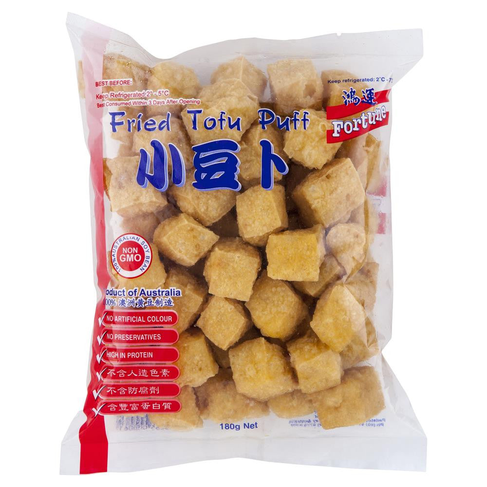 Fortune Fried Tofu Puff 180g , Frdg3-Asian - HFM, Harris Farm Markets
- 1