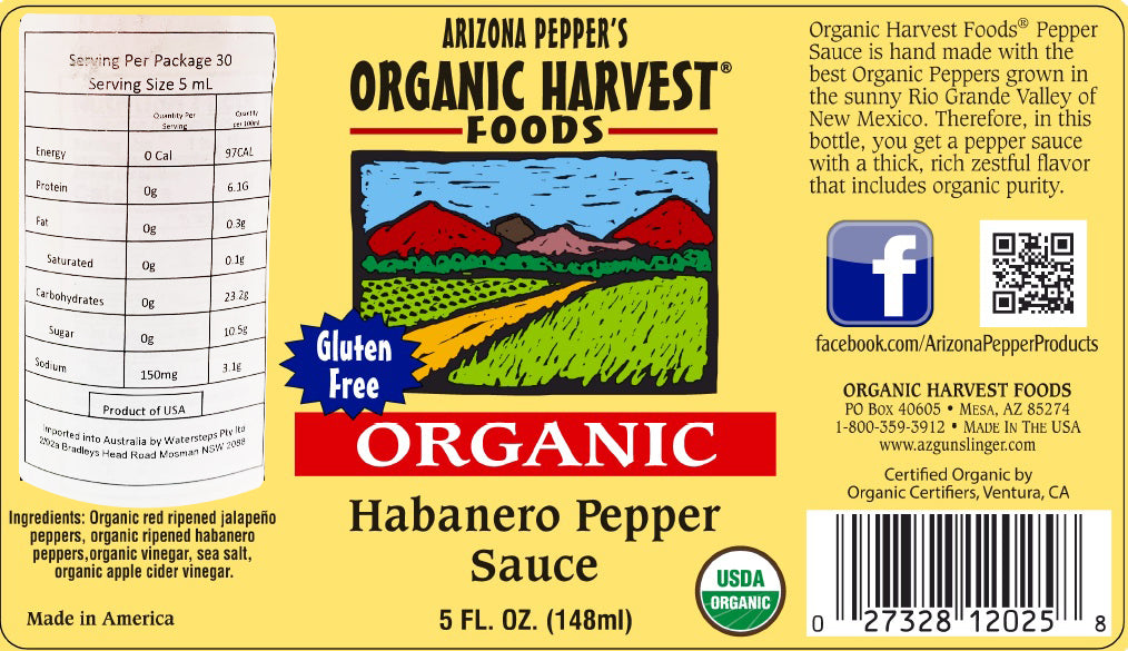 Organic Harvest Foods Organic Habanero Pepper Sauce | Harris Farm Online