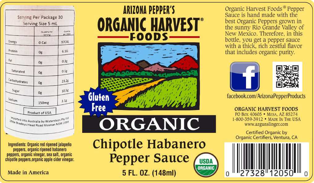 Organic Harvest Foods Organic Chipotle Habanero Pepper Sauce | Harris Farm Online