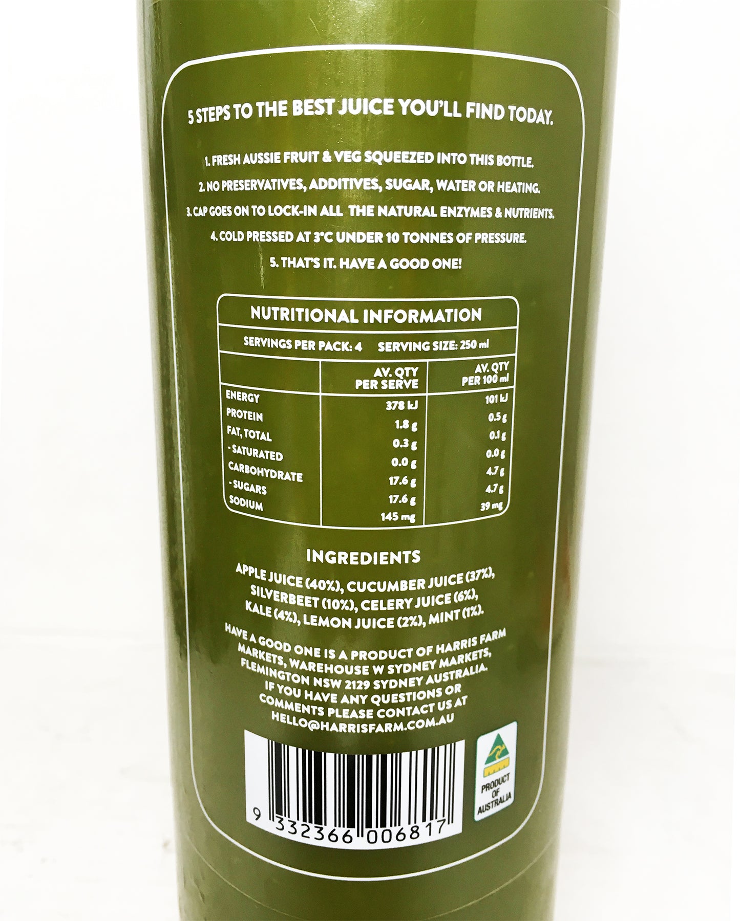 Harris Farm - Juice Cold Pressed - Green Detox | Harris Farm Online
