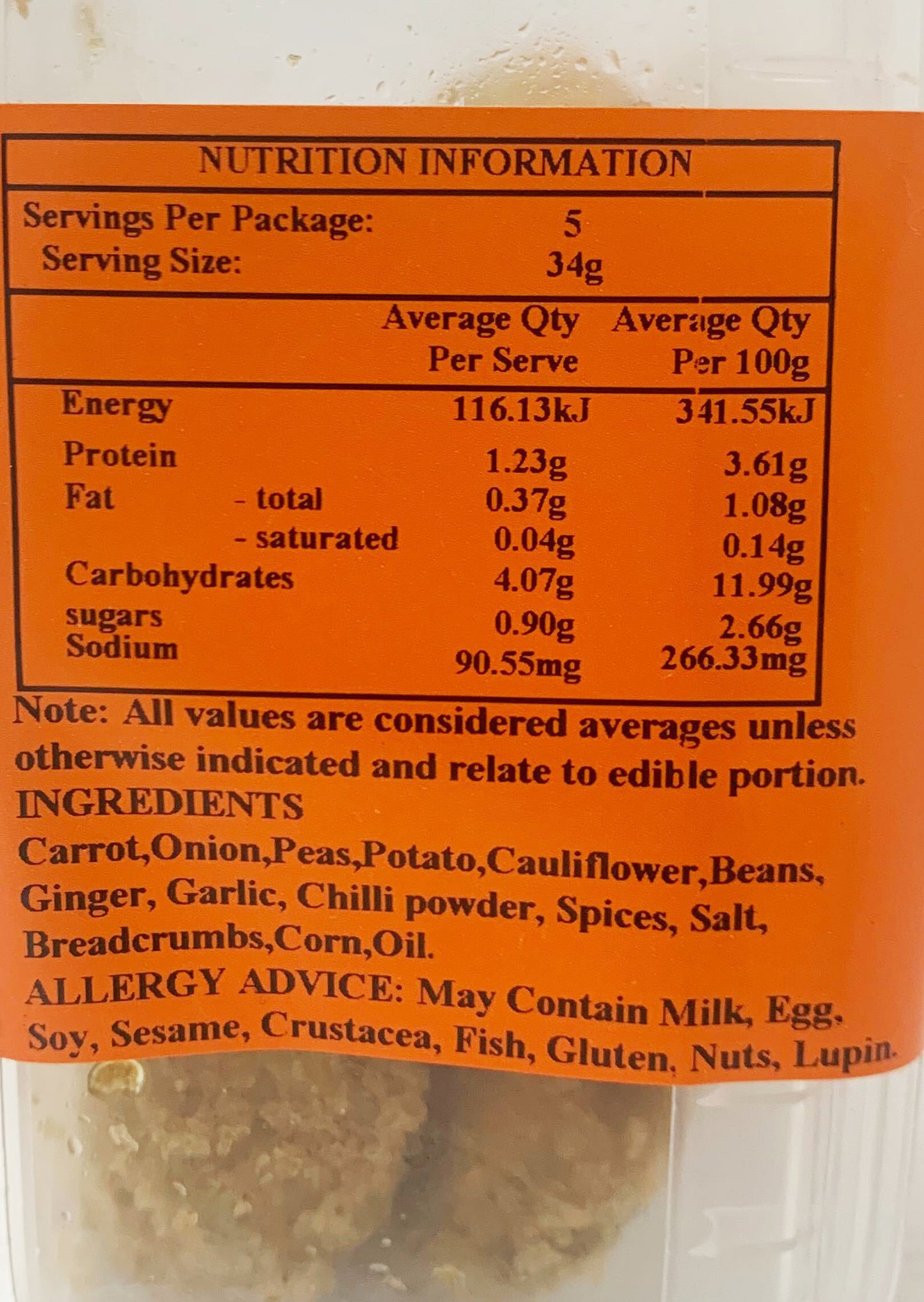 Taste Fine Food Vegetable Patties 170g