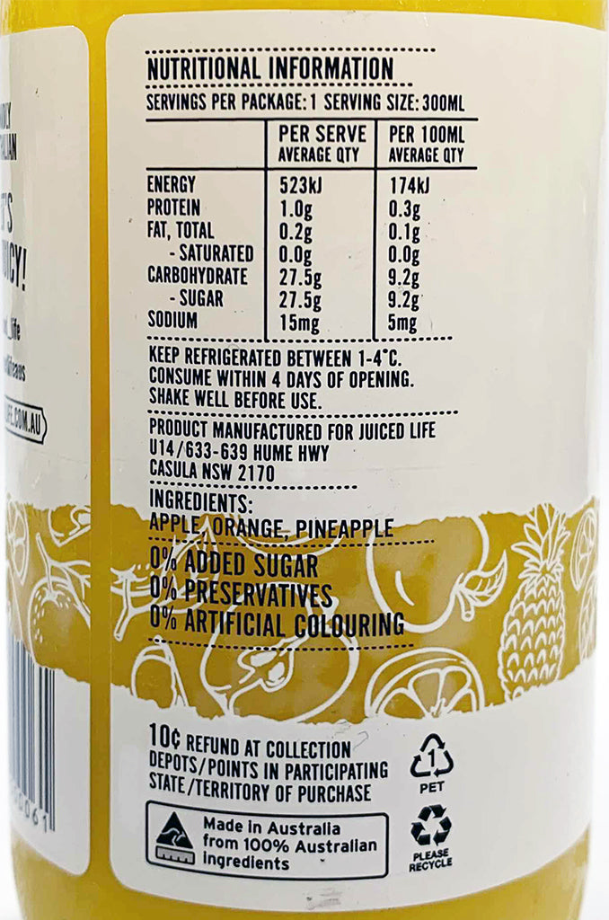 Juiced Life Cold Pressed Radiance Juice | Harris Farm Online