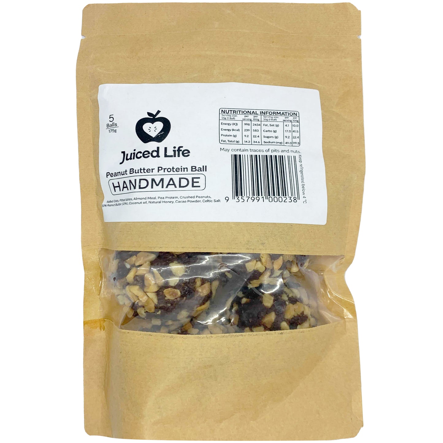 Juiced Life Peanut Butter Protein Ball | Harris Farm Online