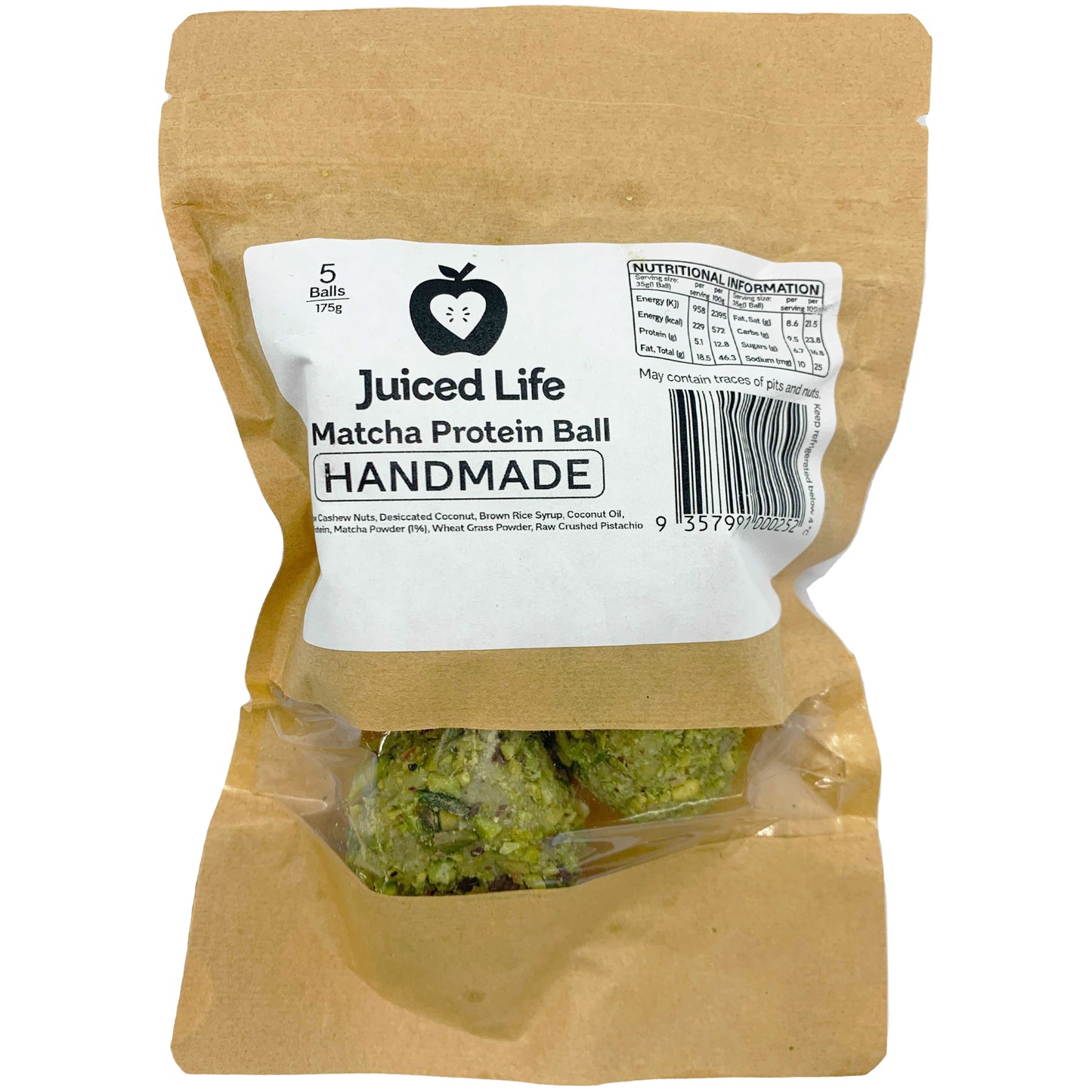 Juiced Life Matcha Protein Ball | Harris Farm Online