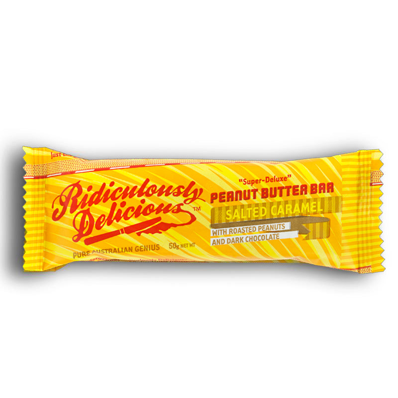 Ridiculously Delicious Peanut Butter Bar Salted Caramel 50g | Harris Farm Markets Online