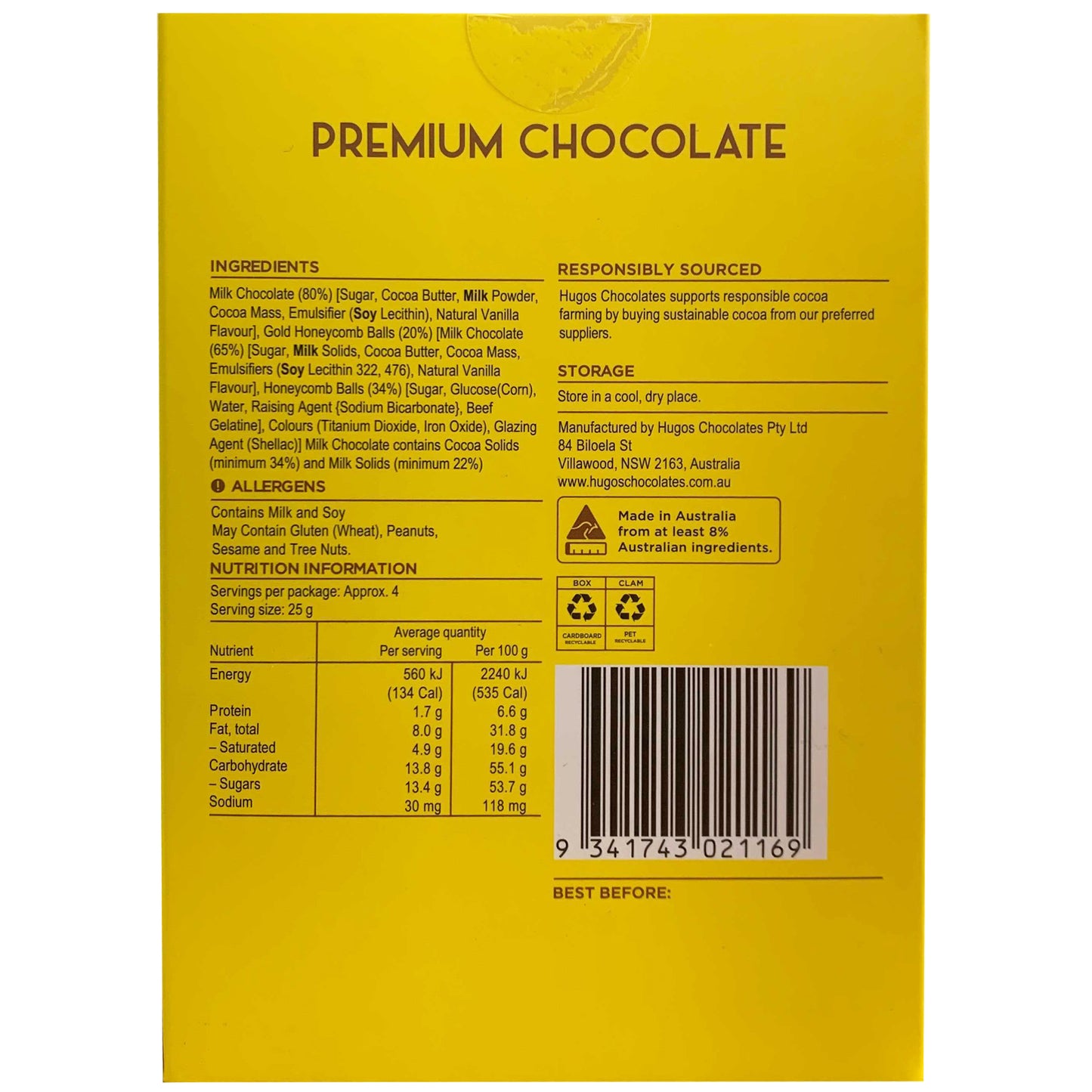 Maya and Monte Golden Honeycomb Egg | Harris Farm Online