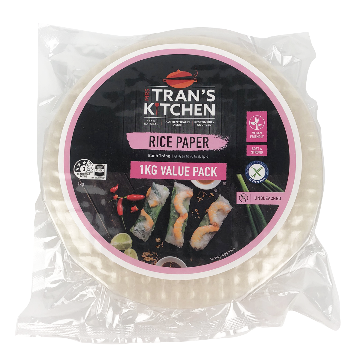 Mrs Tran's Kitchen Original Rice Paper 1kg