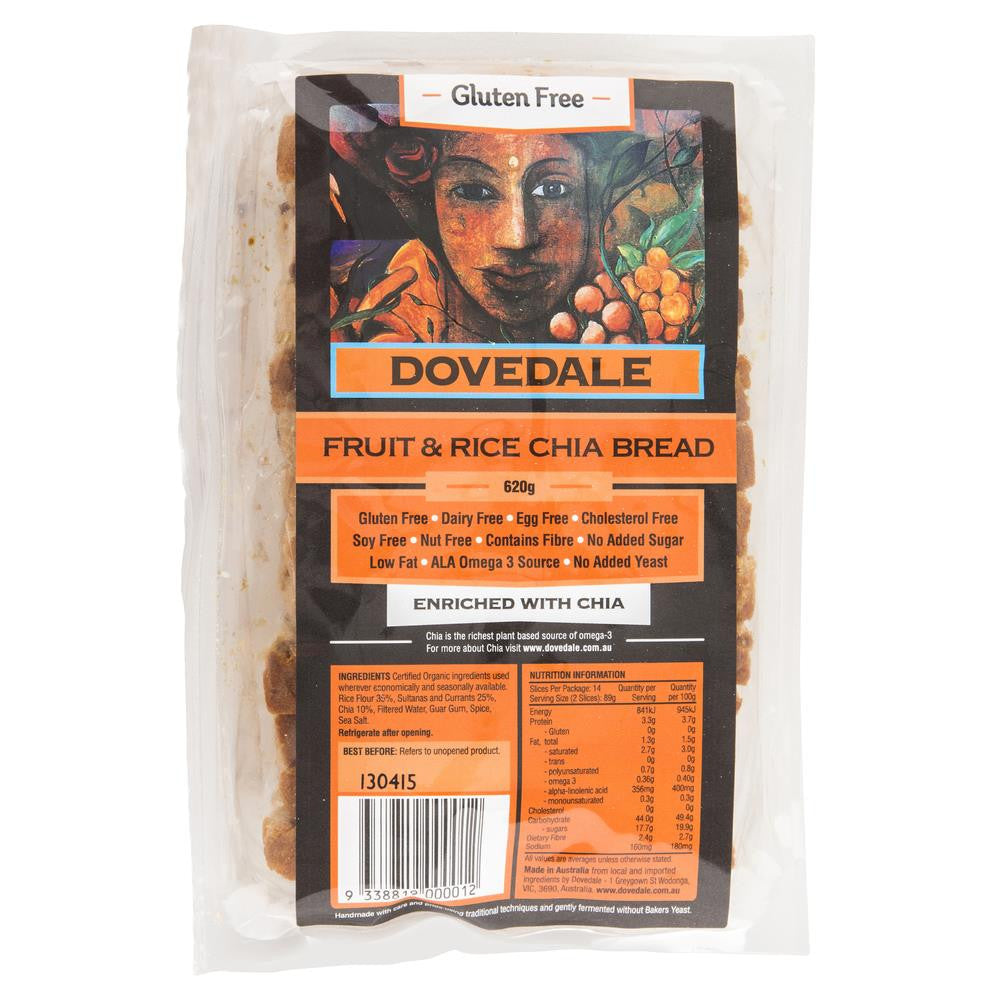 Dovedale Fruit & Rice Chia Bread 620g , Z-Bakery - HFM, Harris Farm Markets
 - 1