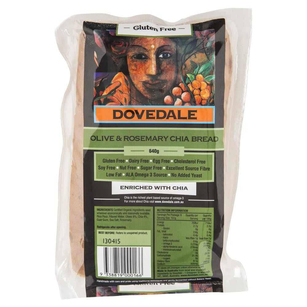 Dovedale Olive & Rosemary Chia Bread 640g , Z-Bakery - HFM, Harris Farm Markets
- 1