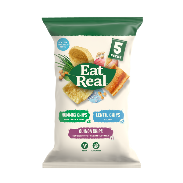 Eat Real Chips Multipack Hummus, Quinoa and Lentil 5Pk 116g