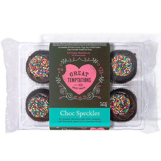 Great Temptations Choc Speckles Cupcakes | Harris Farm Online