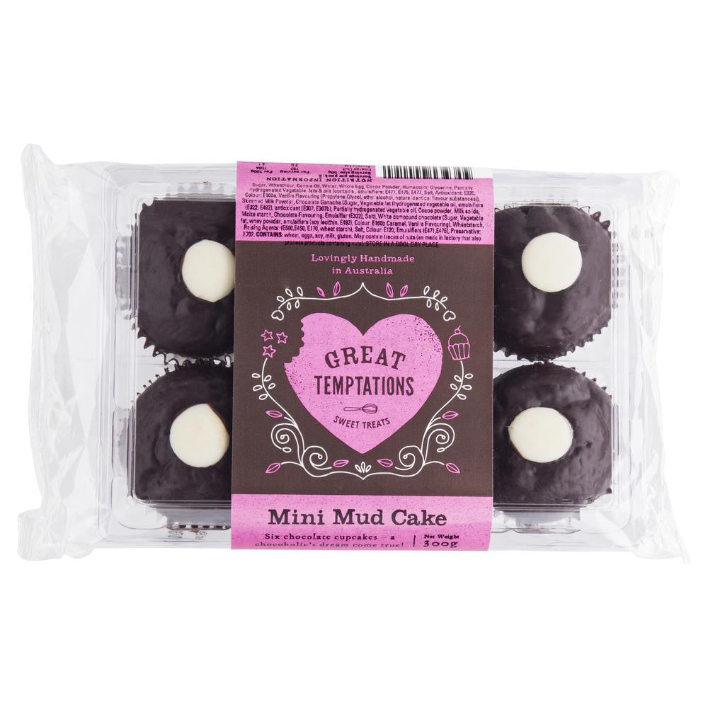 Great Temptations Mini Mud Cake 300g , Z-Bakery - HFM, Harris Farm Markets
- 1